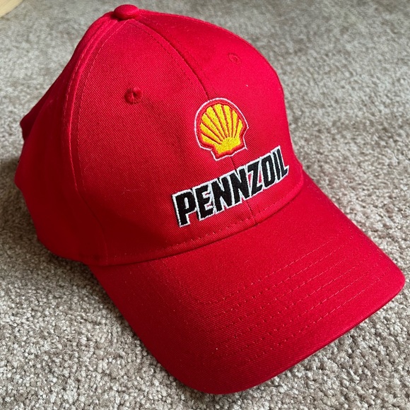 American Vintage Other - VTG 00’s Shell Pennzoil Red Racing Cap